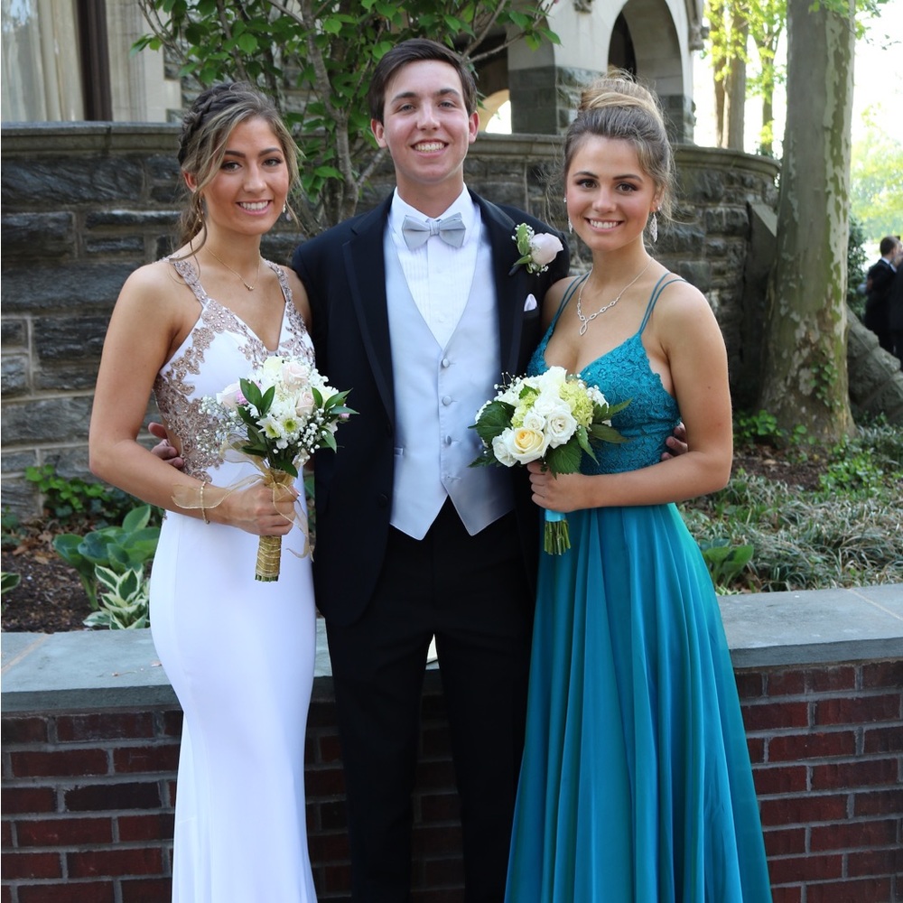 Teal Sherri Hill Prom Dress- Size 2 Style 52818